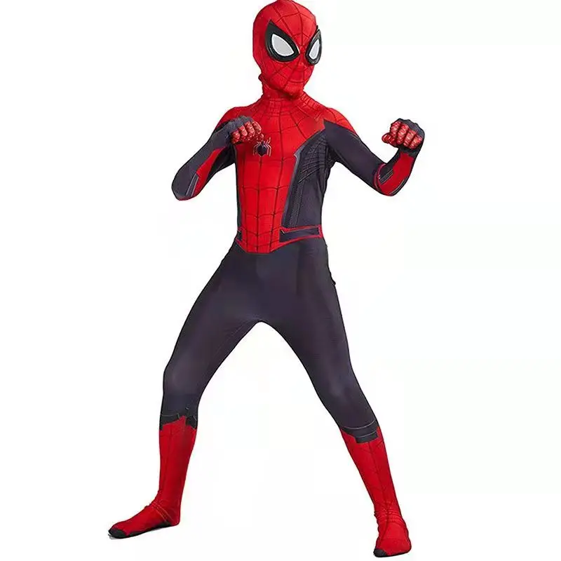 Hohe Qualität Superhero Spidermans Kostüm Body Für Kinder Erwachsene Spandex Zentai Halloween Party Cosplay Overall 3D Stil