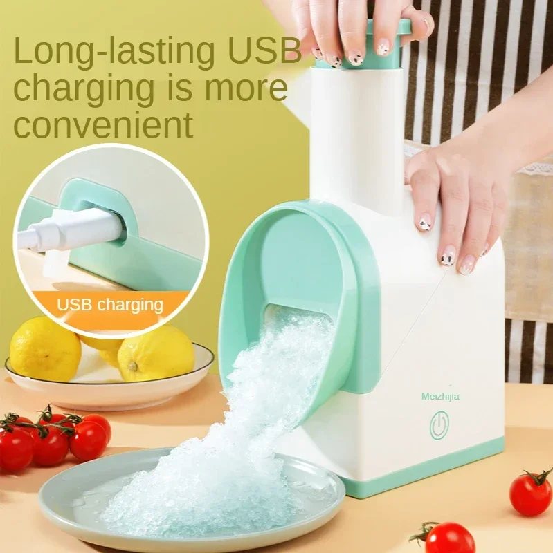 Ice Crusher usb chargeable Portable Ice slush Maker home Snow Cone Smoothie Ice Block Making Machine Ice Shaver