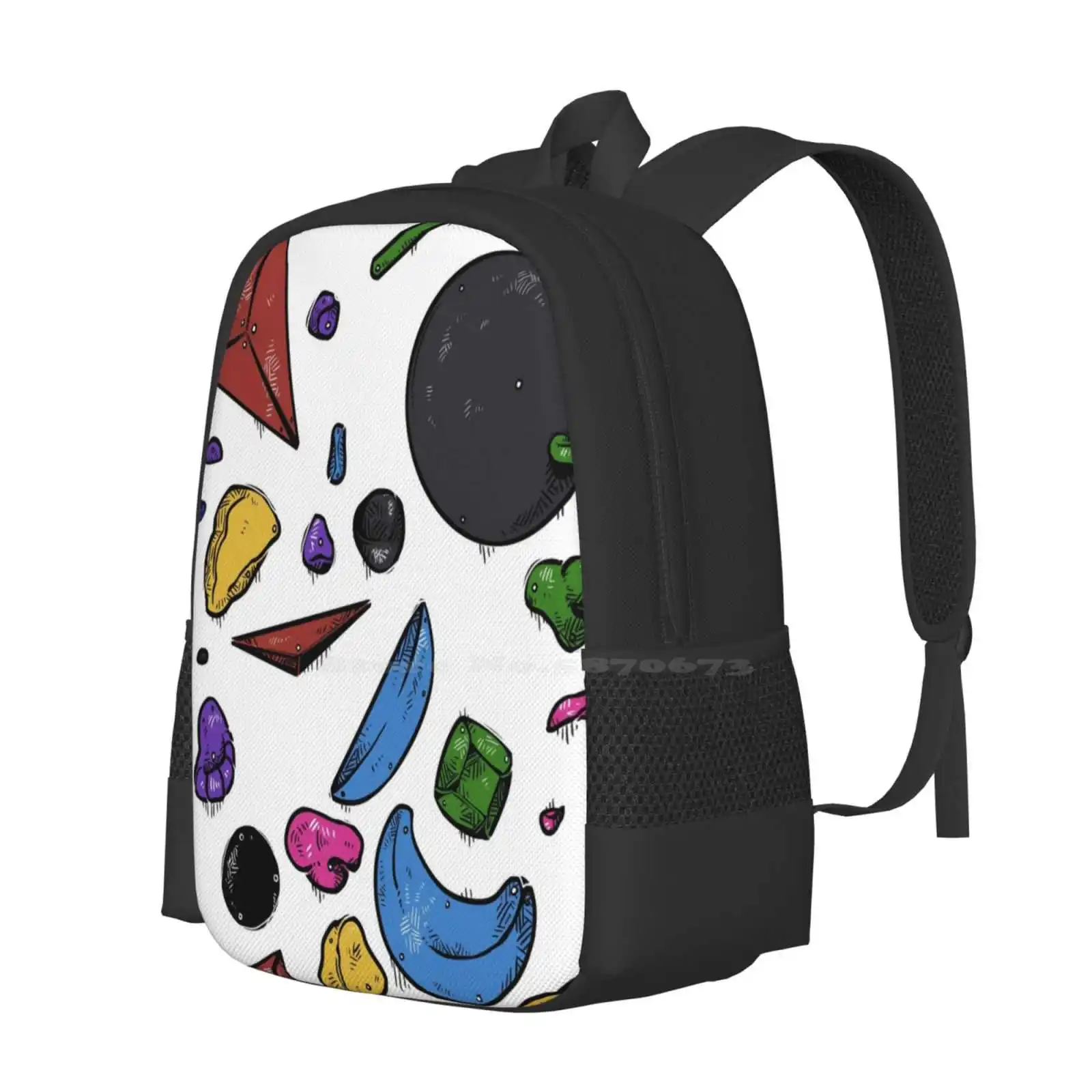 Bouldering Wall Fashion Pattern Design Travel Laptop School Backpack Bag Bouldering Lead Climbing Toprope Sports Indoor Climbing