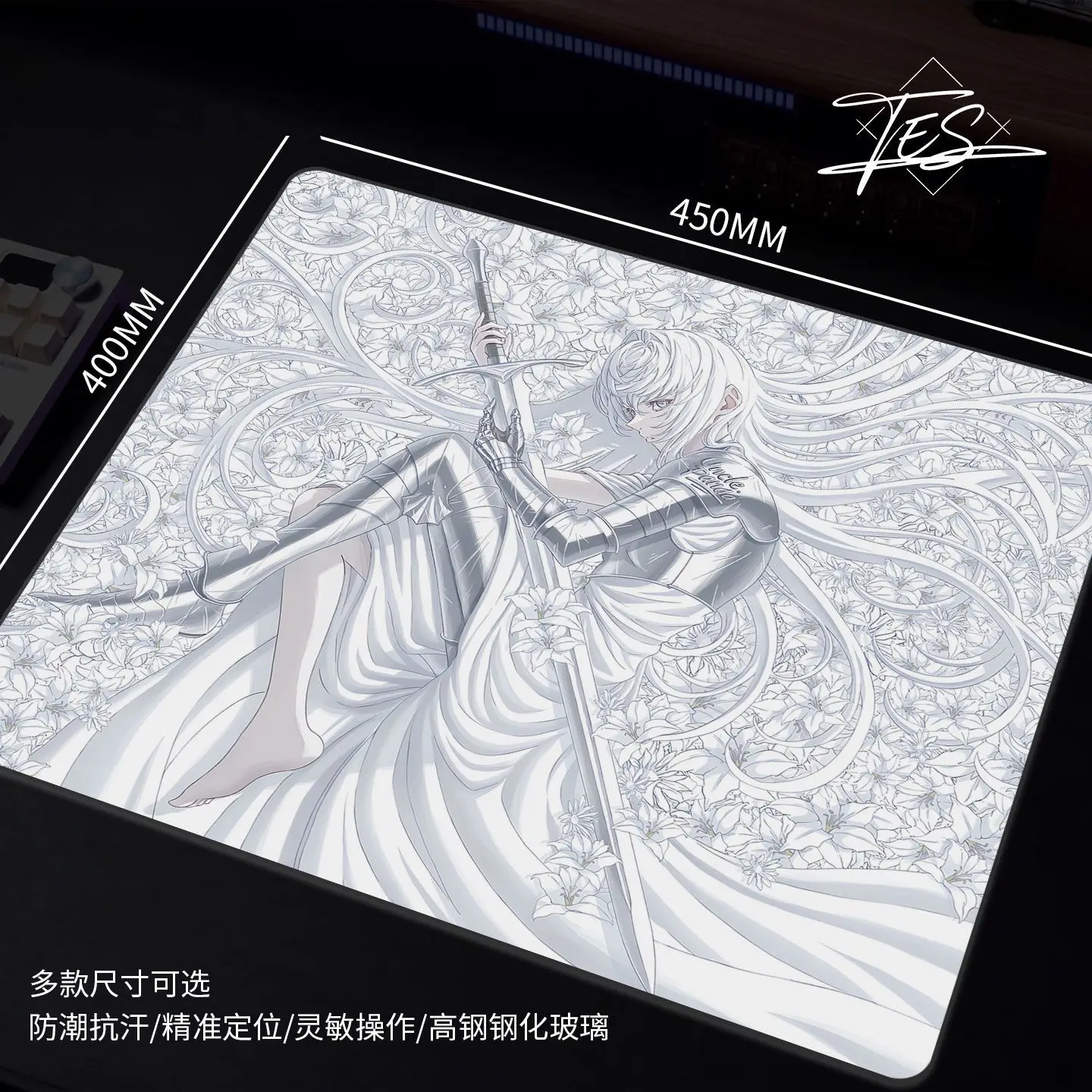 Esports Game Animation Anime Glass Gaming Mouse Pad Frosted 