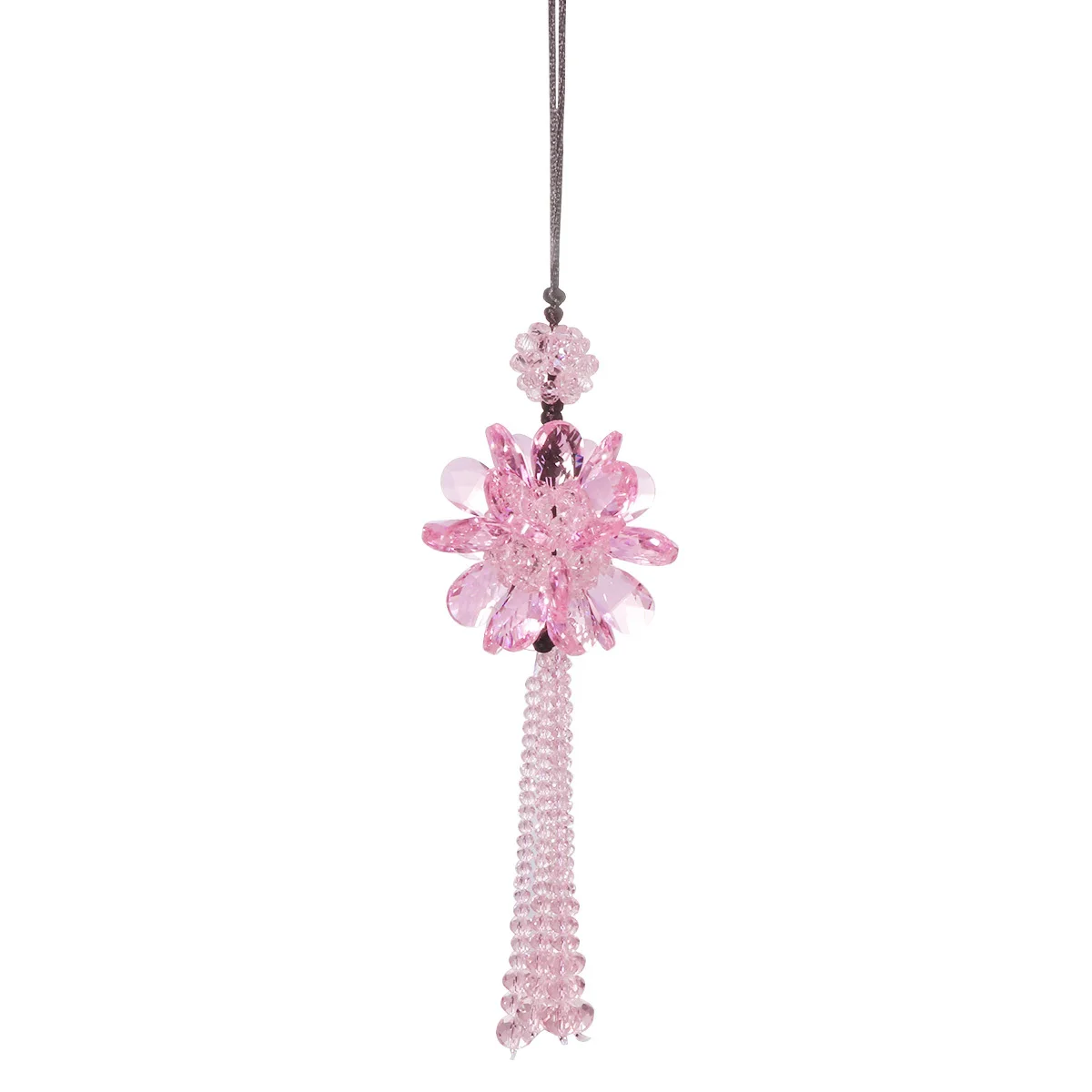 

Crystal Flower Car Hanging Pendant Colorful Crystal Charm Ornament for Car Rearview Mirror Bag Living Room Decor