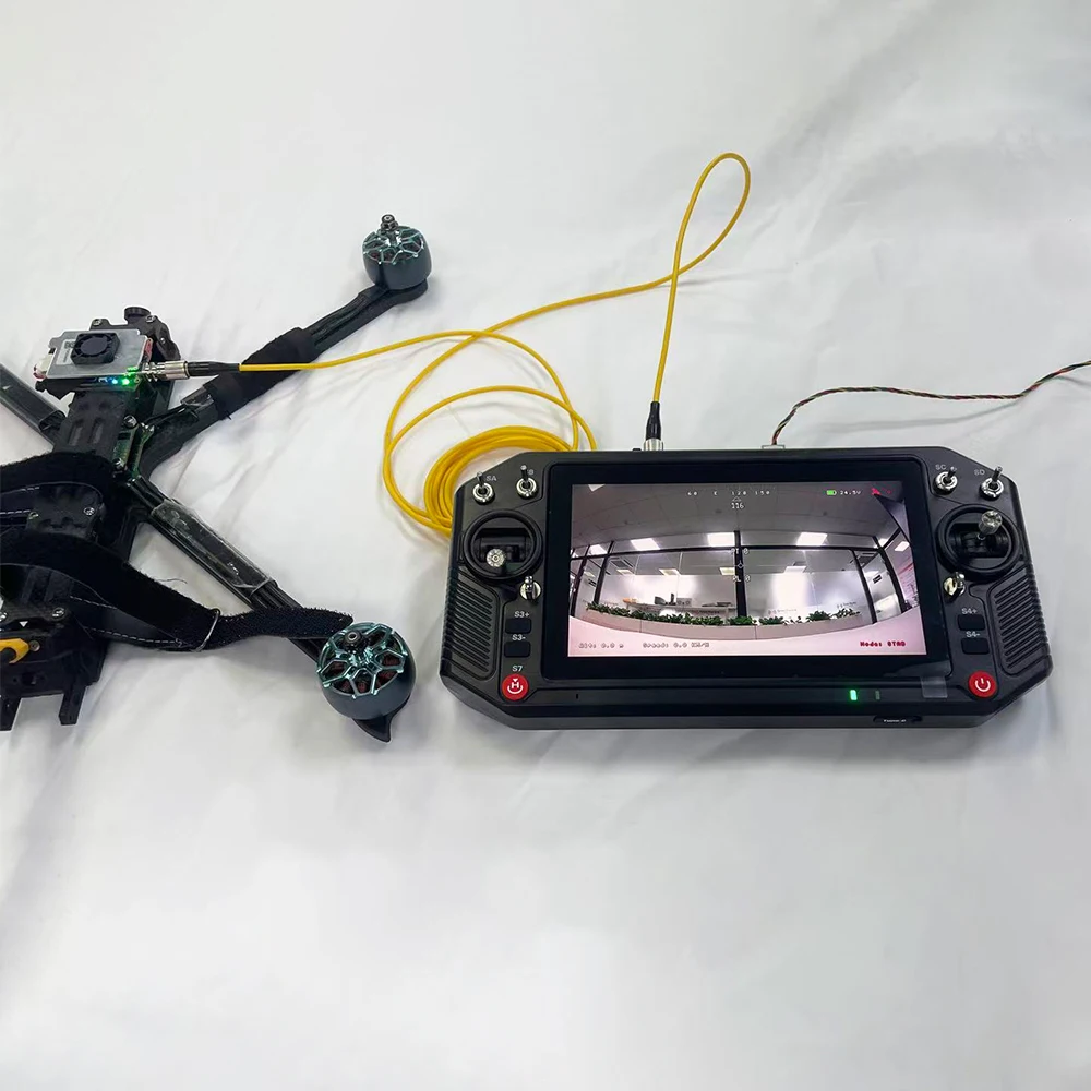 

40KM Multi Protocol Compatibility Suitable for 7-inch and 10 -inch FPV Dr-ones Accessories Integrated Fiber Optic Remote Control