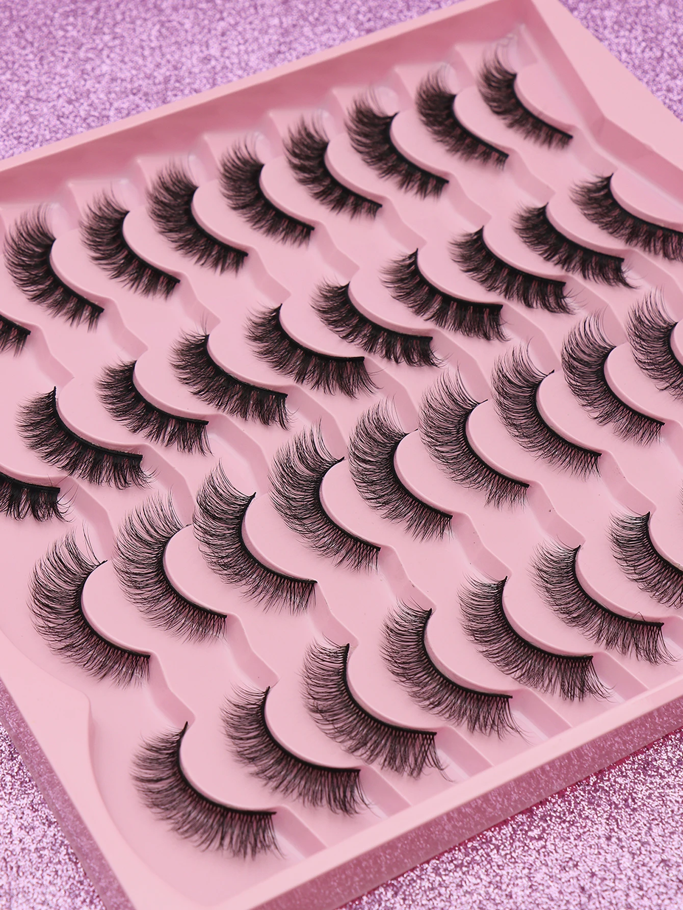 20 pairs of natural mixed false eyelashes, versatile, soft, practical, travel, daily makeup tools for multiple occasions