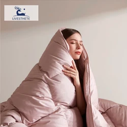 Liv-Esthete Winter Women 100% Goose Down Quilt Comforter 3D Bread Duvet All Season Twin Queen King 100% Cotton Shell For Sleep