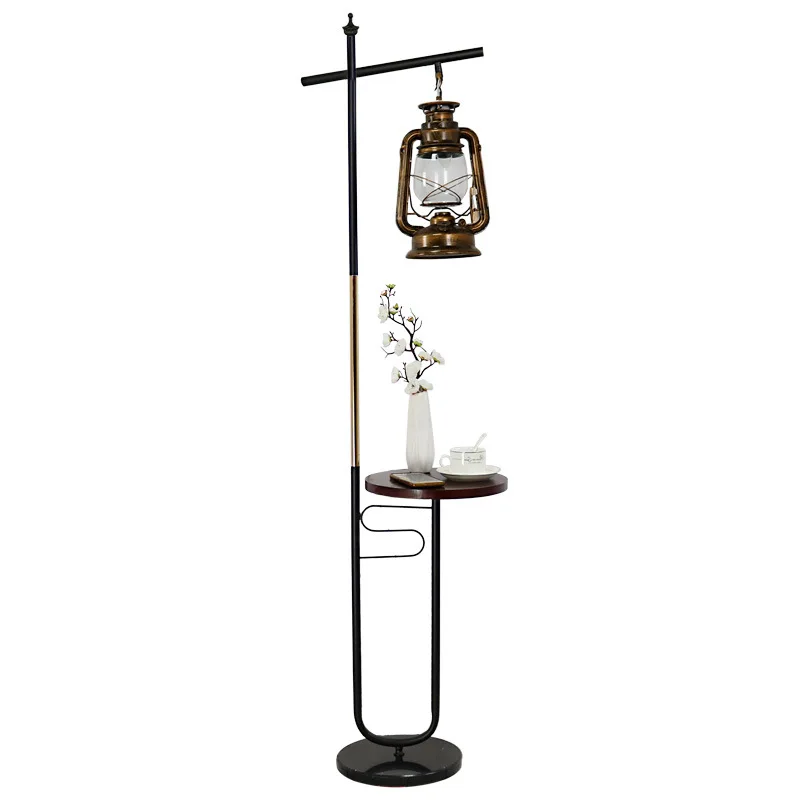 

Retro nostalgic living room floor lamp, bedroom creative industrial wind lamp simple balcony