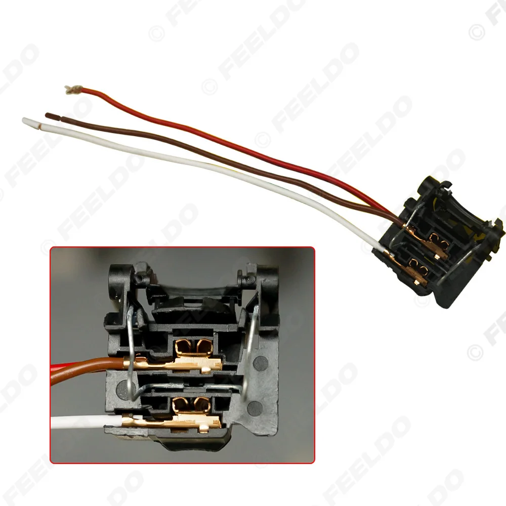 Car Headlight Bulb Base Holder Wire Adapter For Ford Mondeo Halogen Lamp Socket Connector Wiring Harness