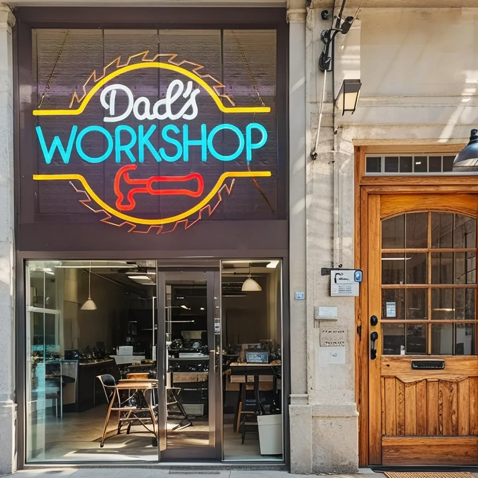 Dad's Workshop Neon Sign,Fathers Day Gift,Custom Grandpa's Workshop ,Toys Fixed Free Grandpa Neon Sign,Gift For Dad & Grandpa