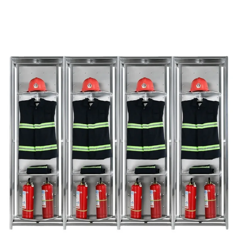 

Hanger rotation fast double-sided fire rack equipment combat clothing stainless steel placement hanger protective clothing alarm