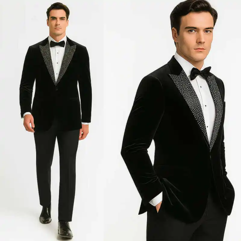 

Стильные мужские костюмы из 2 предметов, однобортные, приталенные, мужские пиджаки для выпускного вечера, свадебные смокинги по индивидуальному заказу, trajes para hombre