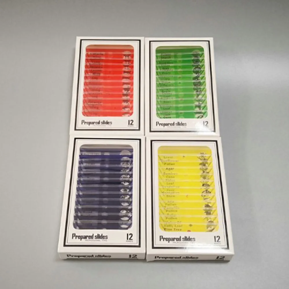 4box/lot Microscope Plastic Slides, Biological Specimen slides safe for Children