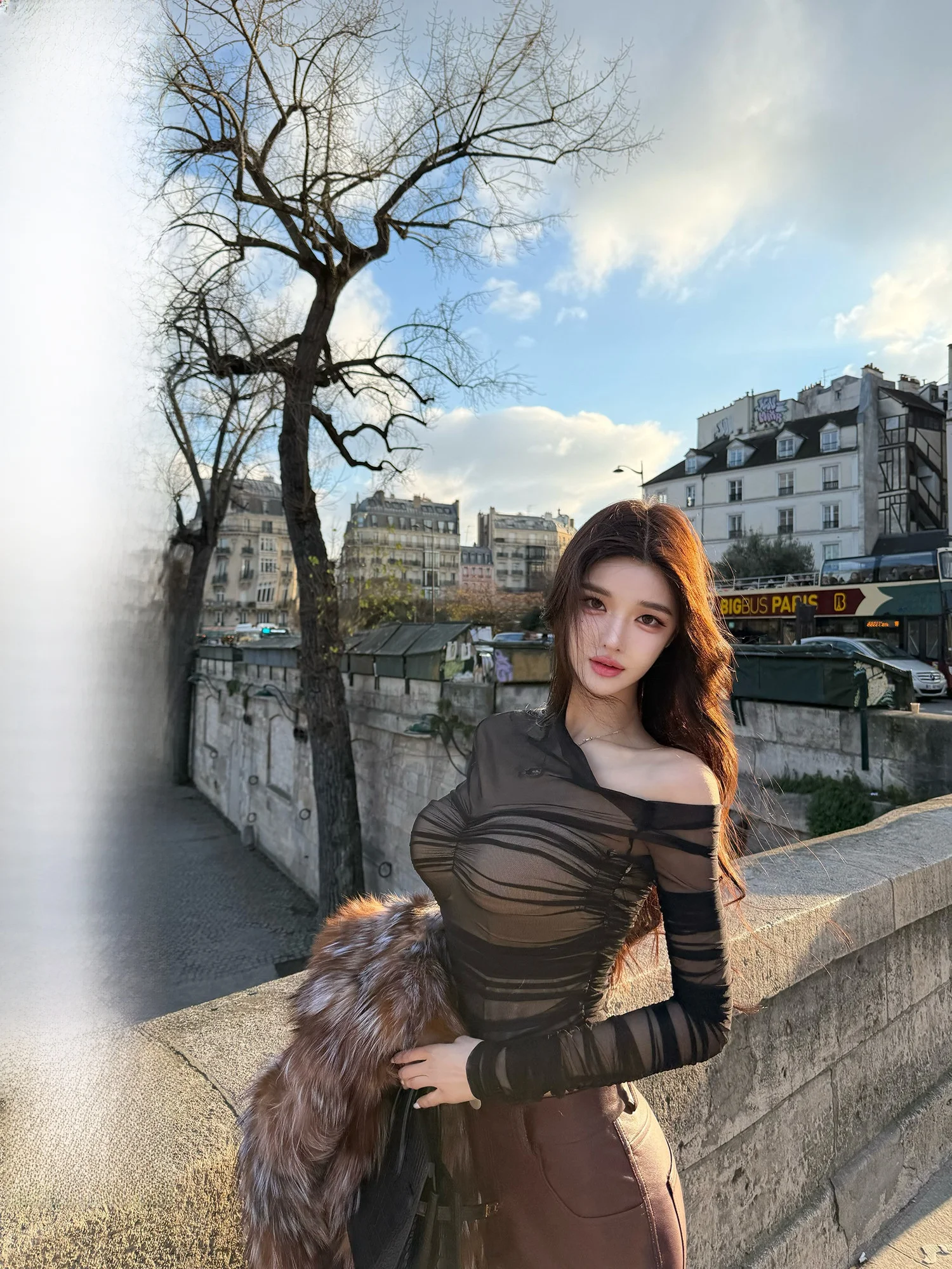 

Viola Scarlett Lethal Sexy Sniping Mugler Two-color Lace Pleated One-piece Sexy Suit Long Sleeve Polyester Fiber Women's Suit