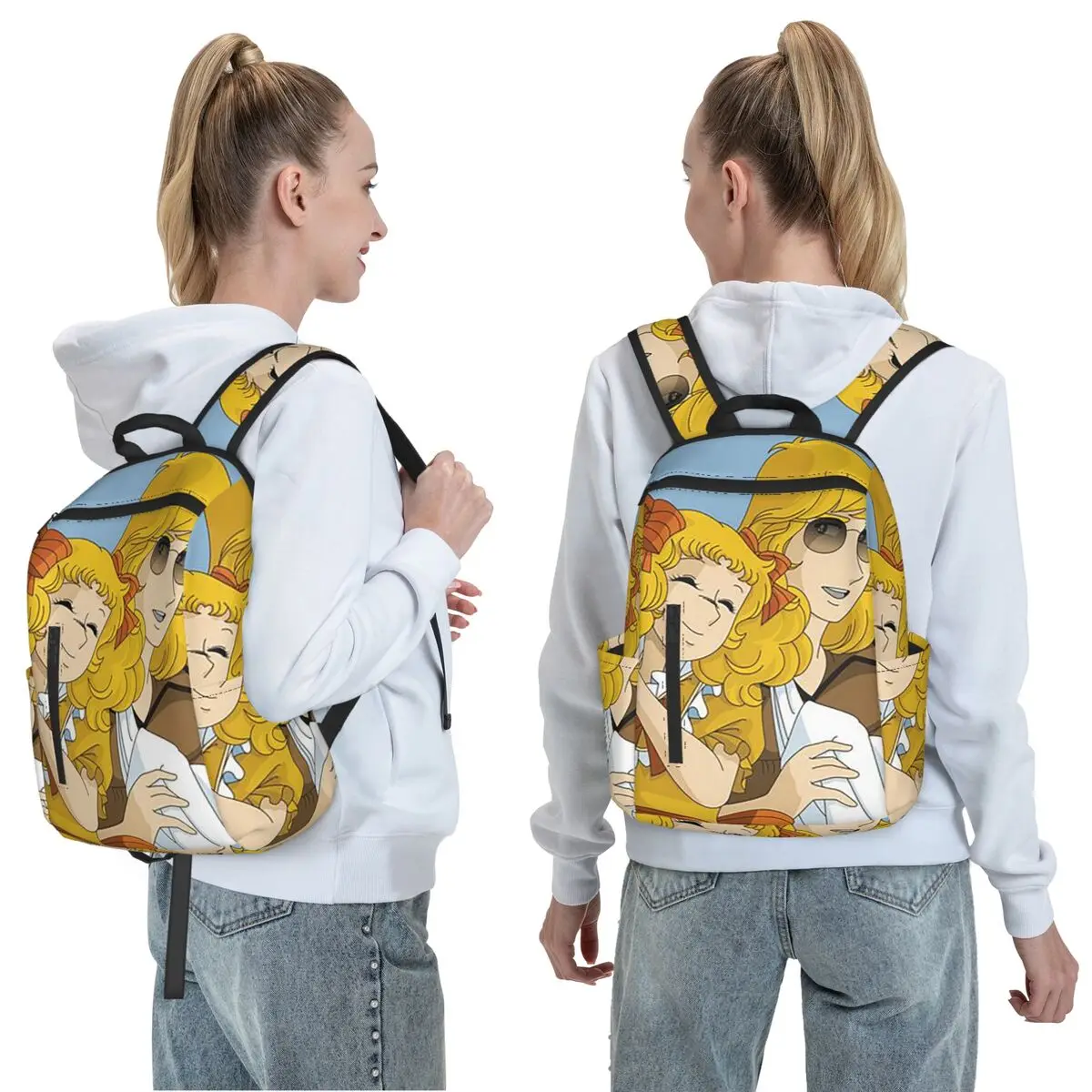 Candy Candy Anime Backpack Daypack Large Capacity Boys Girls BookBag School Bag Shoulder Bags for Men Women
