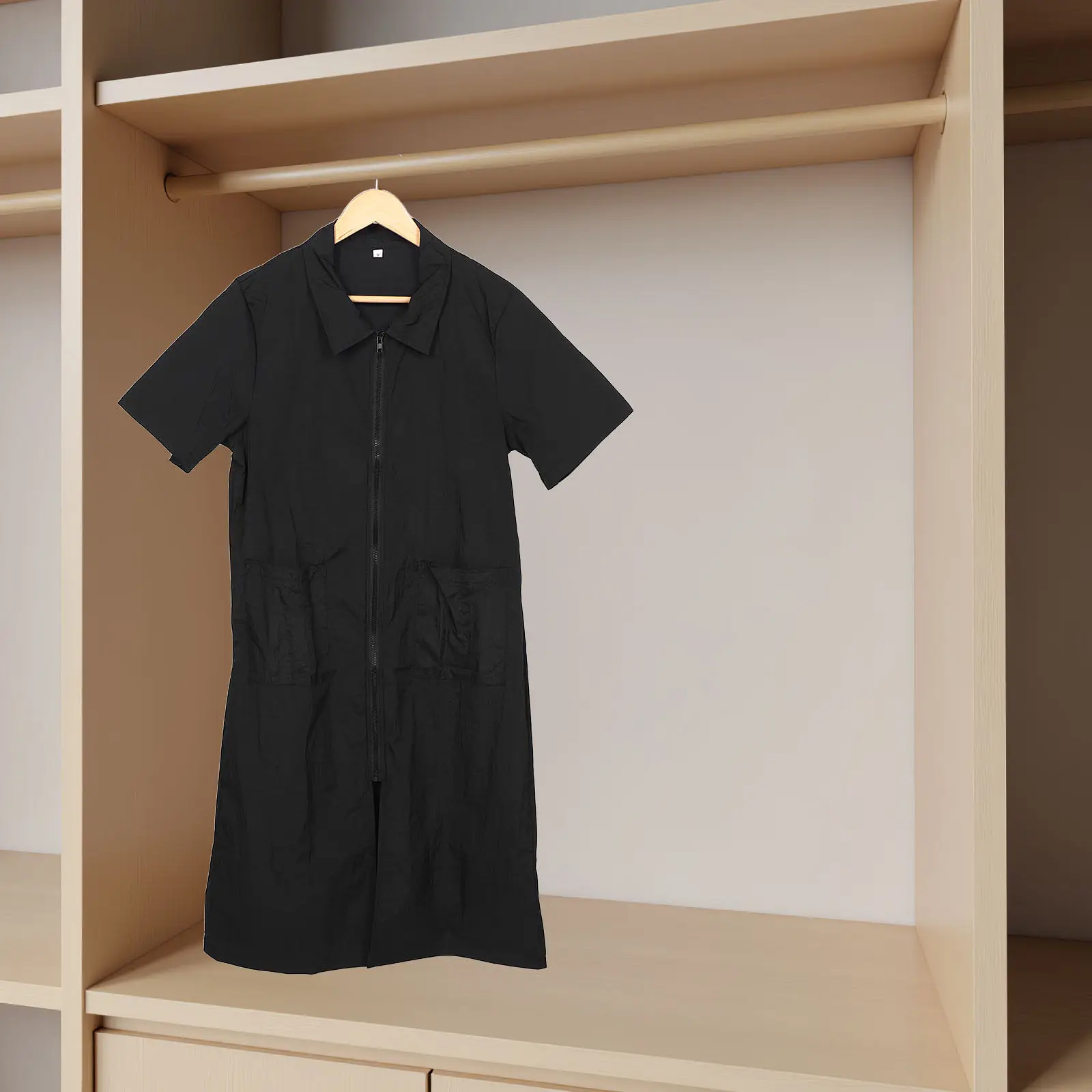 

Black Waterproof Pet Grooming Smock Half Sleeve Anti-Static Zipper Grooming Apron for Dog Cat Salon Workwear Apron Black