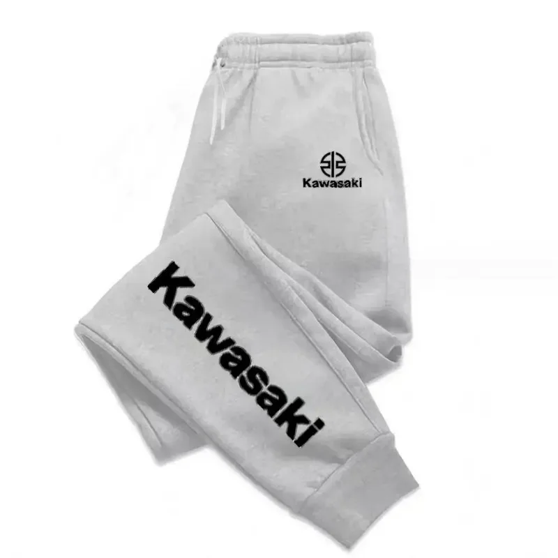 Calças esportivas da moda casual Kawasaki, calças respiráveis de secagem rápida de tamanho grande para corrida e treinamento físico