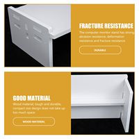 Elevated Monitor Riser Computer Stand Desktop White Holder Office Adjustable Height Laptop Stand Compact Size Dorm Room