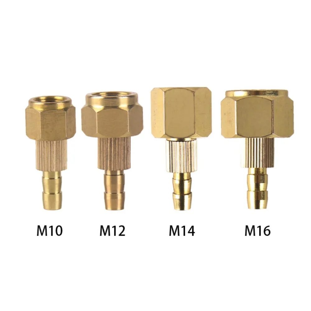 1Pcs M16 M14 M12 M10 Gas Water Adapter Quick Fitting Hose Connector Brass Nut TIG Welding Welder Torch Part