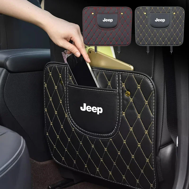 

PU Leather Car Seat Back Protector Mat Anti Dirty Protective Pad For Jeep Grand Cherokee Wrangler JK Gladiator Compass Renegade