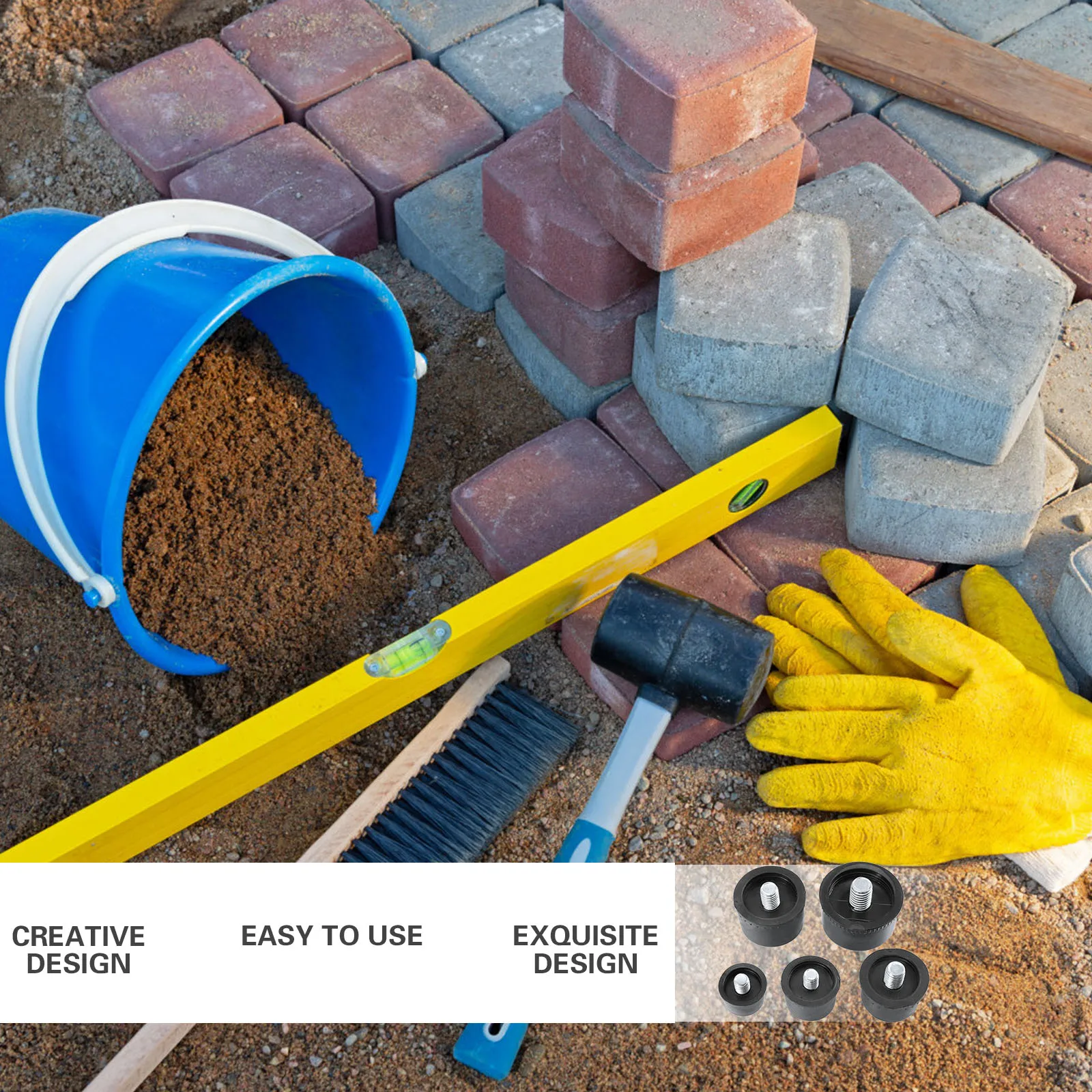 

10Pcs Replacement Rubber Hammer Tip Mallet Head Oil Resistant Wear Resistant Striking Head for Delicate Surfaces and Small Parts