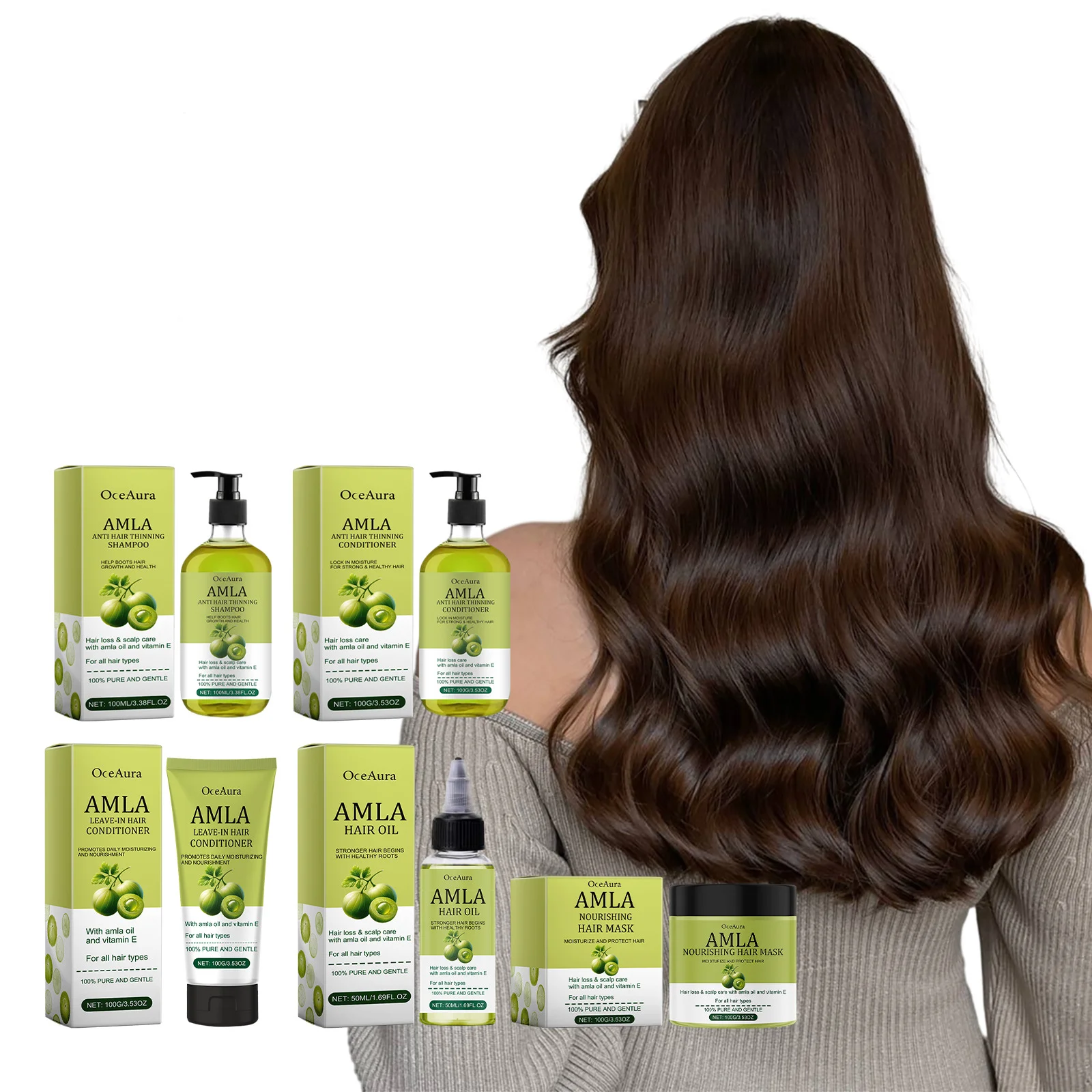 Original Amla Oil Hair Growth Moisturizing Smoothing Repair Damaged Dry Frizzy Ends Split Scalp Treatment Hair Mask Conditioner