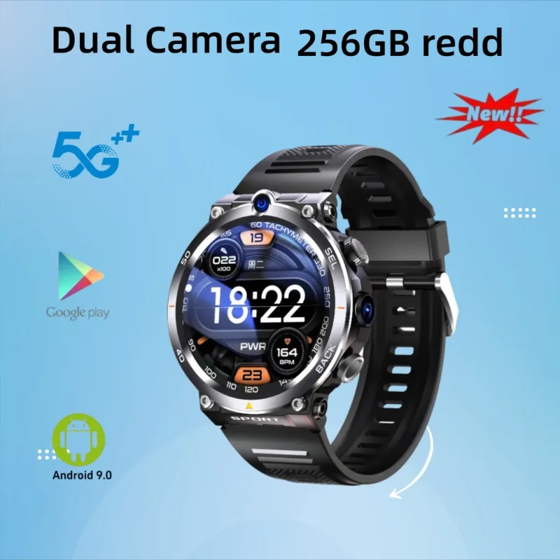 

4 + 128 ГБ H10 4g Смарт-часы 500 Вт с двойной камерой Видеозвонки Wi-Fi NFC Доступ к двери 1380 мАч Емкость аккумулятора 4G SIM-карта Смарт-часы для мужчин