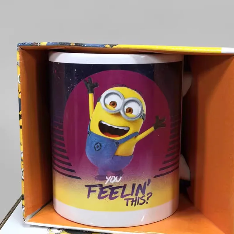 Kawaii Disney Minionses Stuart Kevin Bob Action Figure Toys Ceramic Cup Cute Mug Collection Model Christmas Gifts For Children