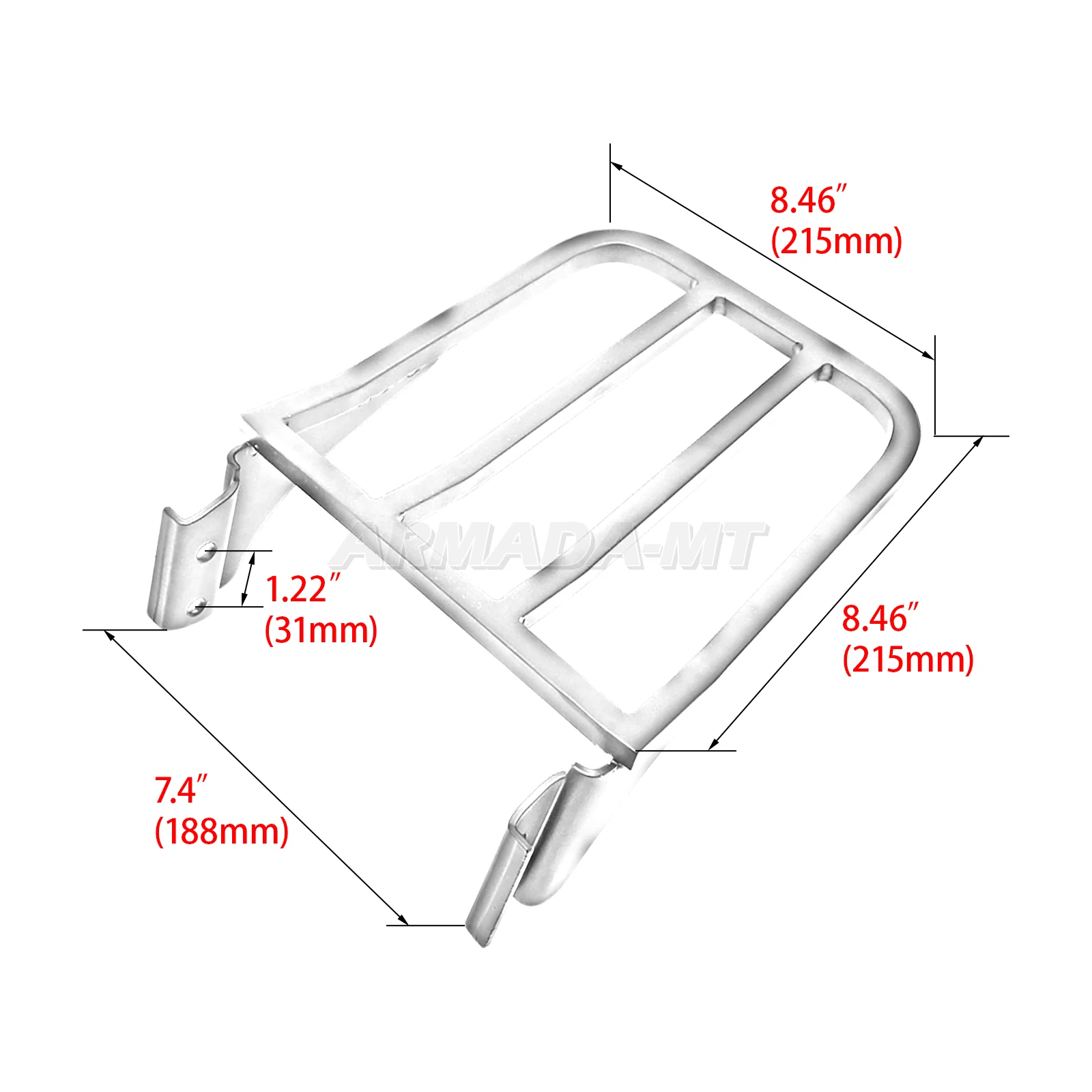 Motorcycle Rear Sissy Bar Backrest Luggage Rack For Harley Sportster XL883 1200 04-17 Softail 84-05 Dyna FLST FLSTC LSTSC 06-17