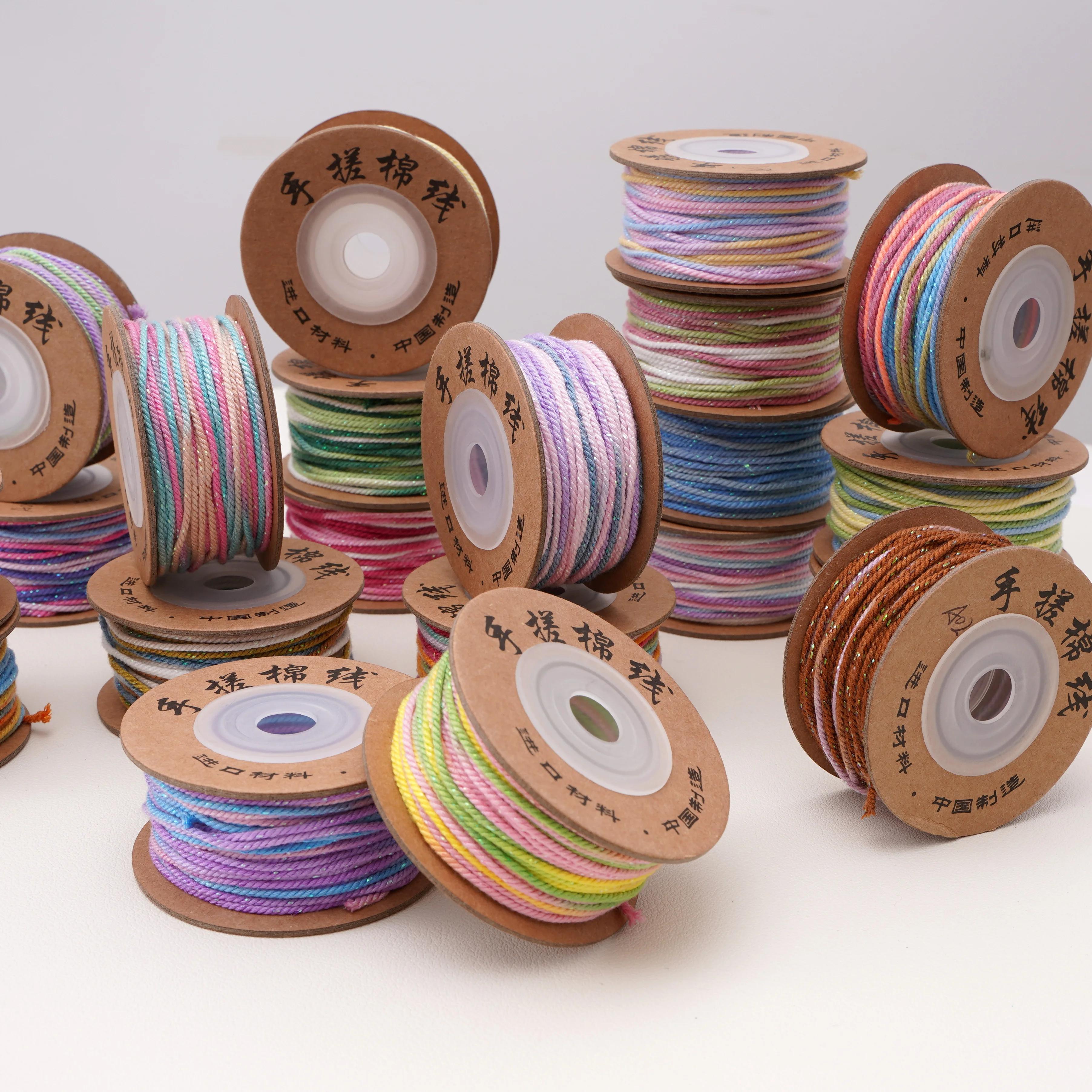 25 متر 1.2 مللي متر خط ملون الحبل خيط القطن المنسوجة يدويا حبل سلسلة للملابس اليدوية ديكور الحرف DIY بها بنفسك الخياطة اكسسوارات #3