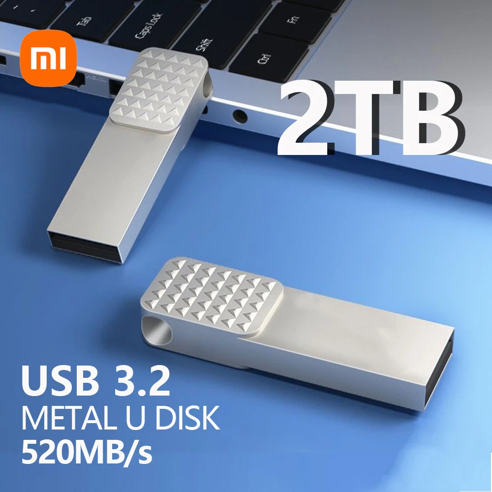 

2TB Pendrive USB 3.2 Flash Drive Metal U Disk 1TB 512GB Portable Pen Drive 128GB For Xiaomi Computer Storage Device Memory Drive
