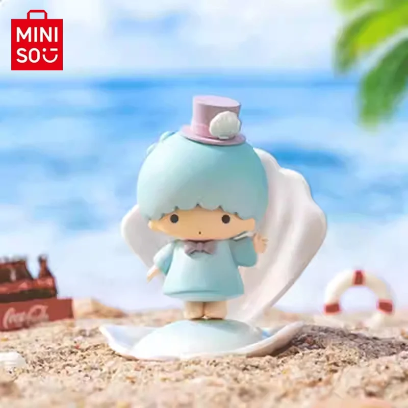 

MINISO Sanrio Kuromi Series Genuine Garage Kit Blue Sea Holiday Doll Cute Gift Desktop Ornament Surprise Doll Trendy Play Toy