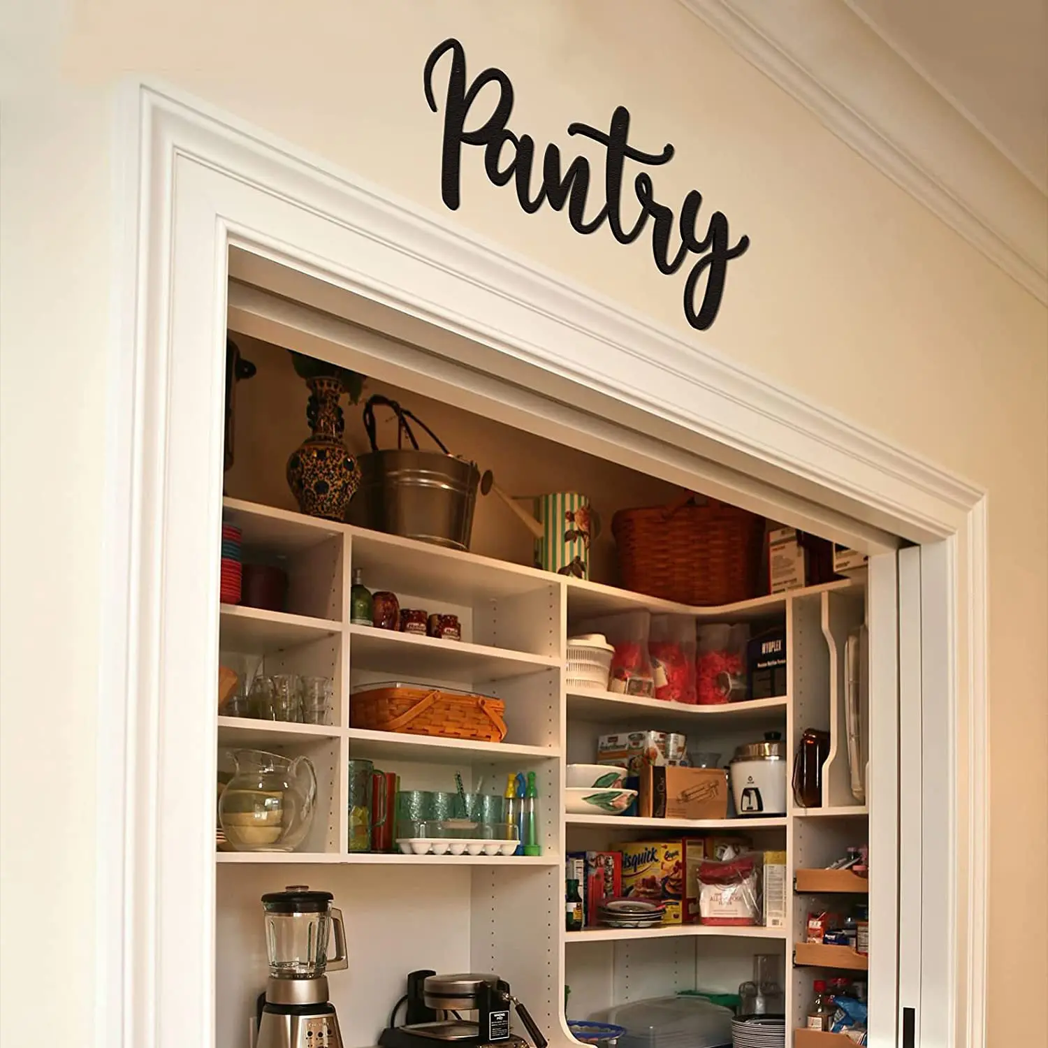 1pc Pantry Sign, Metal Wall Decor For Home Kitchen Restaurant Coffee Shop Store Modern Farmhouse Wall Decor Housewarming Gift