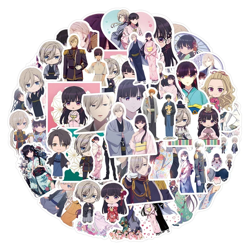 55 قطعة من ملصقات الرسوم المتحركة أنيمي زواج سعيد الكتابة على الجدران DIY دفتر الثلاجة حقيبة صندوق أدوات مكتب ملصق مضاد للماء #6