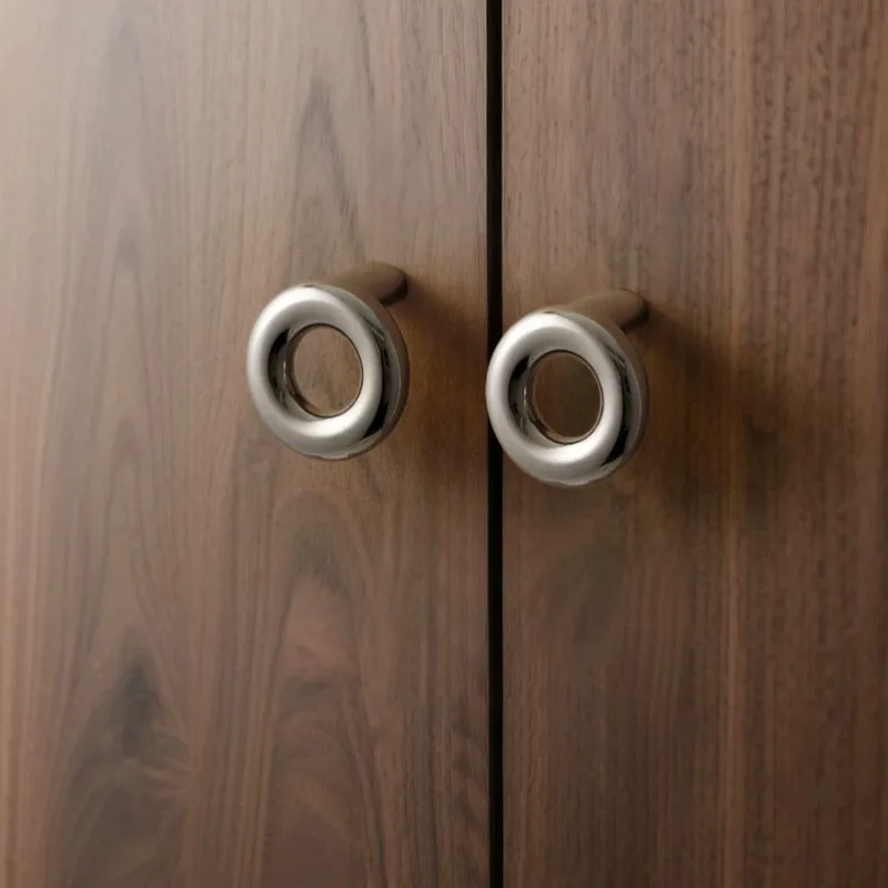Drawer door handle of modern Chinese antique glossy single-hole cabinet