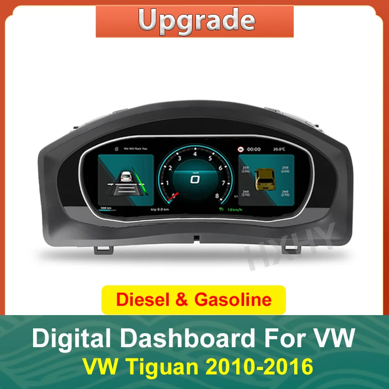 

Автомобильный ЖК-цифровой кластер с виртуальной кабиной SpeedMeter Dash Carplay для VW Tiguan 2010-2016, экран приборной панели