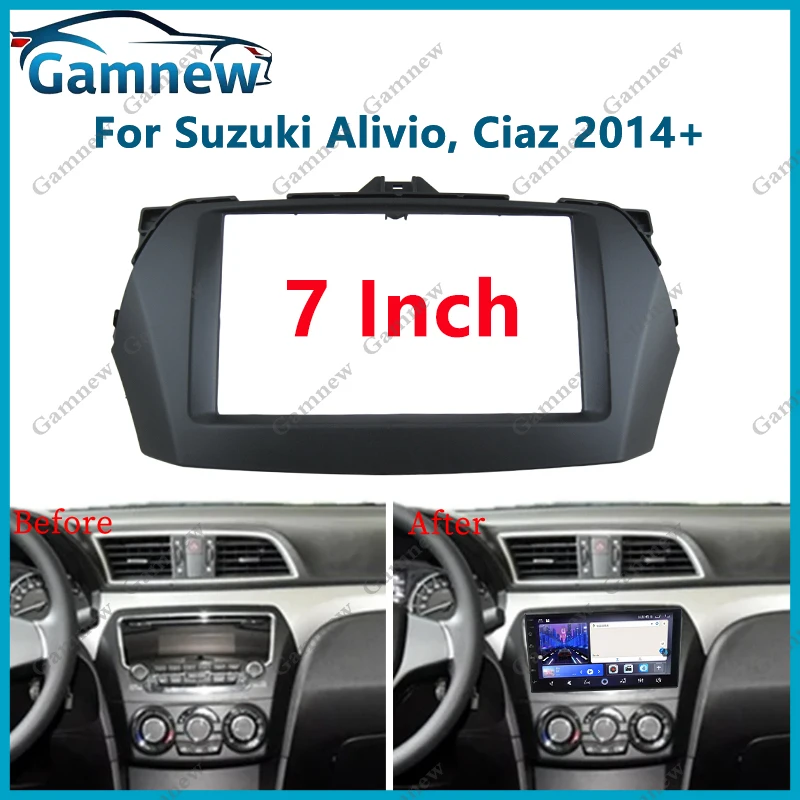 Kit de Panel de Montaje para Radio Android con Adaptador de Marco de 7 Pulgadas para Suzuki Alivio Ciaz 2014-2017