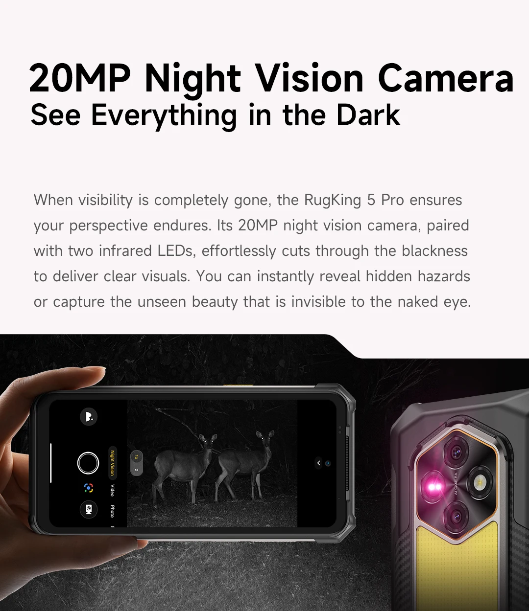 Ulefone RugKing 5 Pro 20000mAh Rugged Phone Android 16 16GB+256GB IP68/IP69K Waterproof Smartphone 6.78 FHD+ Night Camera 4G