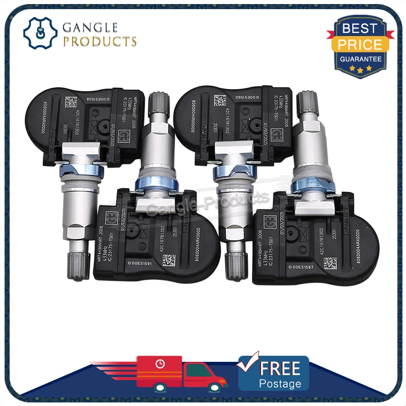 

4PCS 8060004ARX0000 TPMS sensor Tire Pressure Monitor Sensor 433MHz For AION IA5 S MAX HYCAN 007 Trumpchi ES9 GA6 GS3 GS4 Coupe
