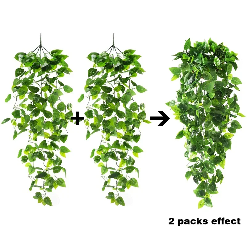 Artificial Hanging Plants 37.4in Fake Ivy Vine Leaves for Patio Home Bedroom wedding party garden wall Indoor Outdoor Wall Decor