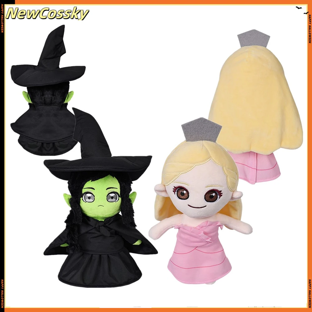 40cm Elphaba Glinda Plush Plushies Movie Wiked Cosplay Mascot Figurine Props Halloween Carnival Party Decor Fantasy Kids Gifts