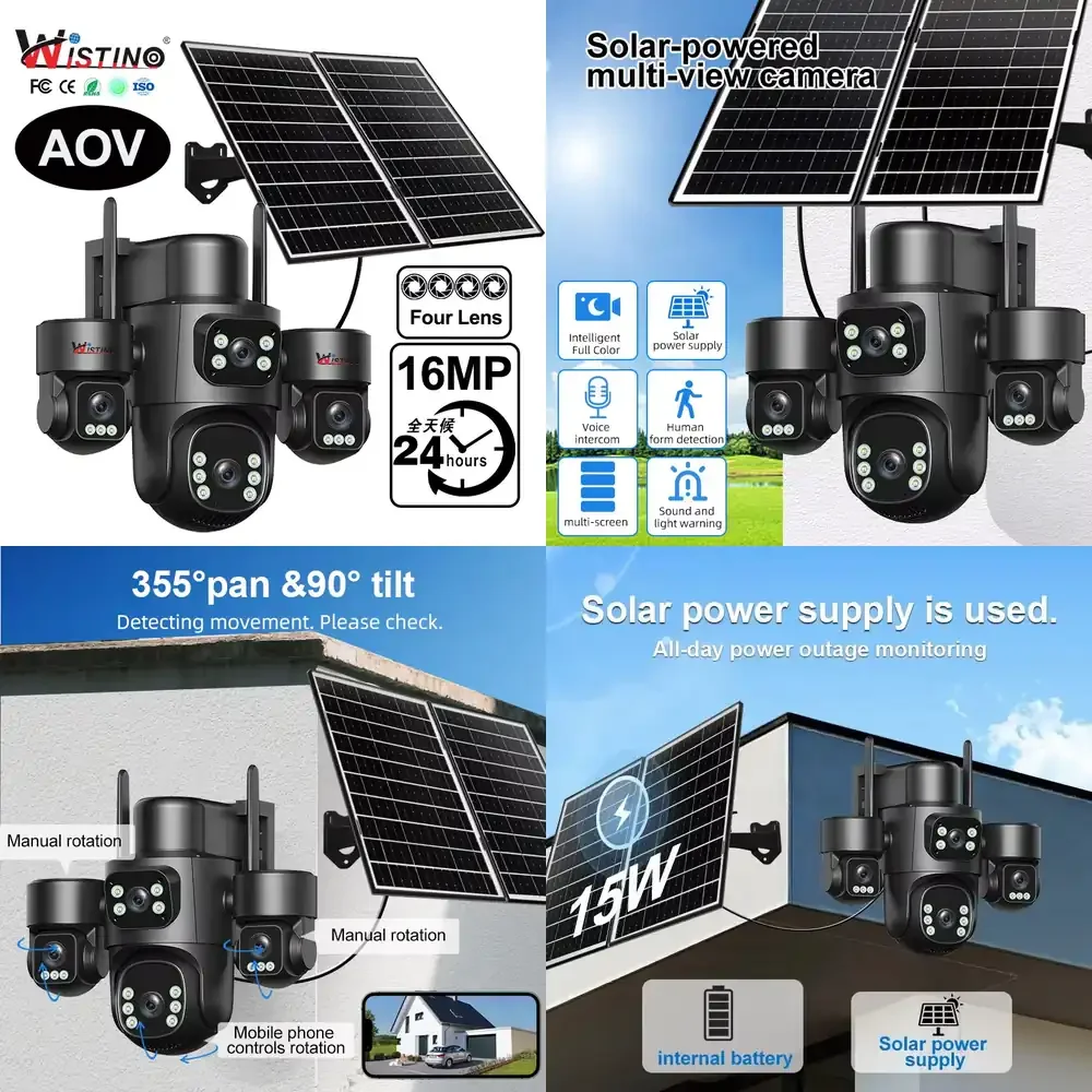 

4G for Outdoor Dual Panel 4 Lens Automatic Tracking Night Vision Full Color System