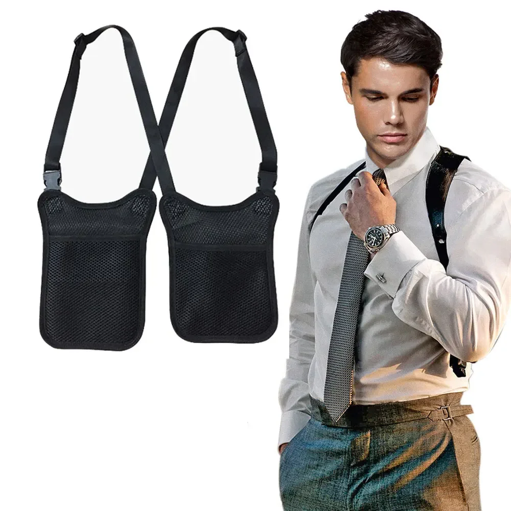 Tactical Anti Theft Bag Men's Secret Agent Hidden Underarm Shoulder Bag Wallet Armpit Case Secret Agent Costume Bag