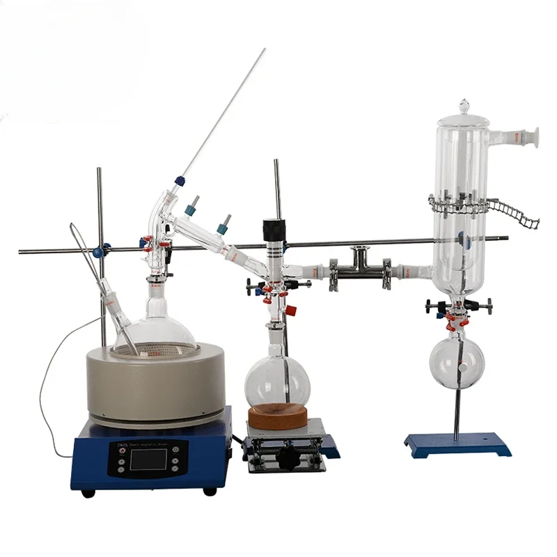 For 2l 5l 20l Lab Vacuum Fractional Shortpath Distiller Equipment  for Extraction Glass Short Path Distillation Kits