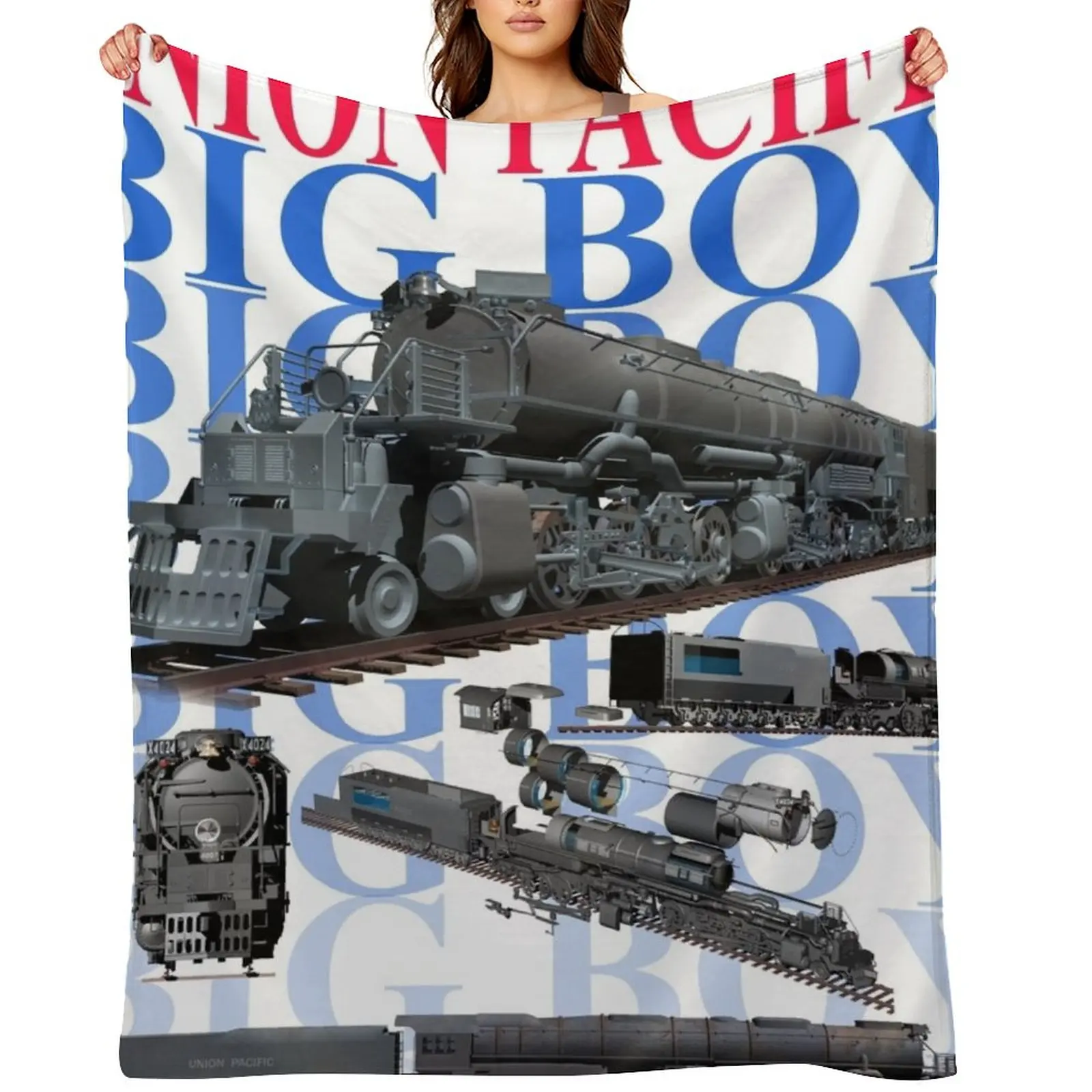 The Union Pacific Big Boy train Throw Blanket Sofas Luxury St Large Bed Extra Large Throw Personalized Gift Blankets