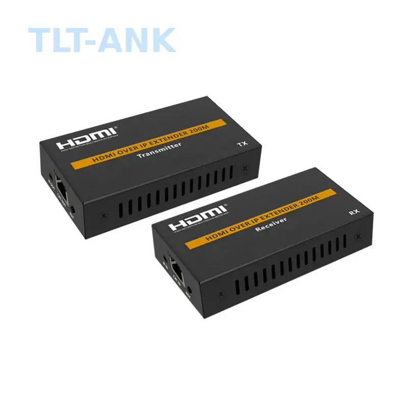 HDMI Extender Over RJ45 Ethernet Cable 200M Signal Amplifier Video Transmitter Receiver One to Many HD Transmission