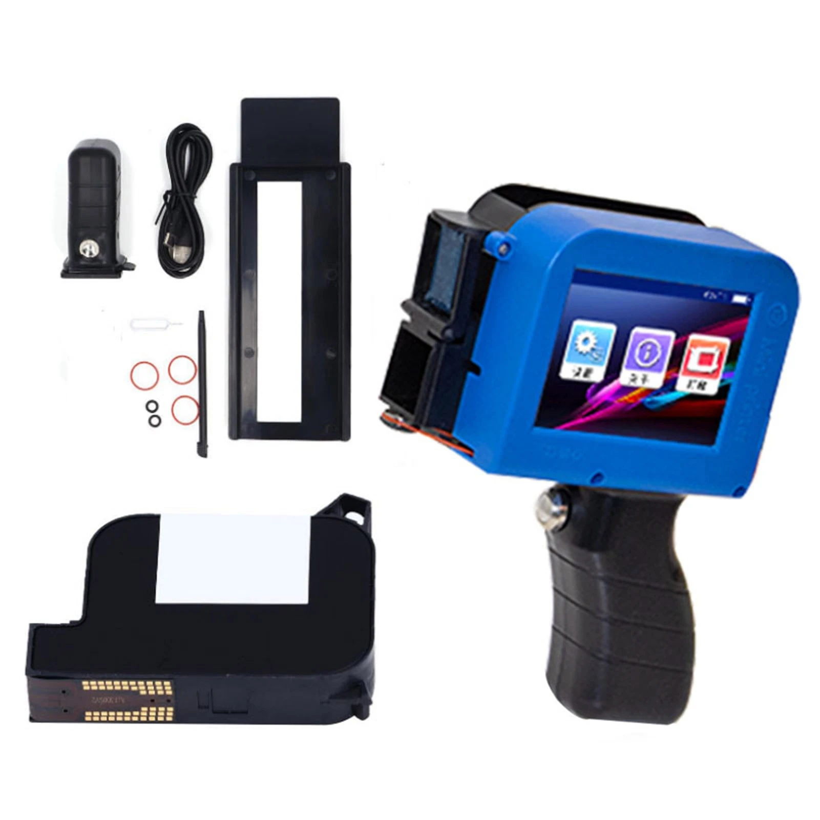 Handheld Inkjet Coding Machine 0.5in Printing Height 4  CPU Versatile Handheld Printer LED  for Plastic Fabric