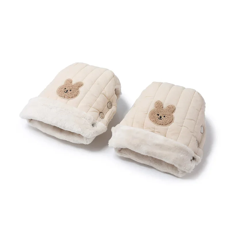 Gants de poussette pour maman, coupe-vent et chauds pour l'extérieur, épais, imperméables et antigel, housse de poignée universelle