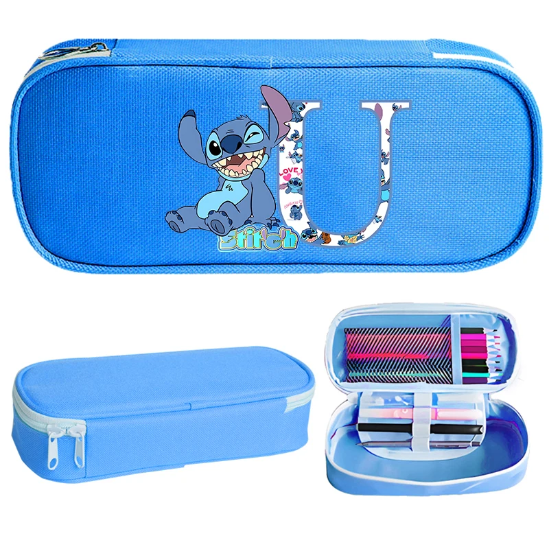 Lilo&Stitch Pencil Case Student Product Kawaii Girl Boy Large Capacity PenCase Bag Cartoon Pencil Box Pouch Stationery Supplies