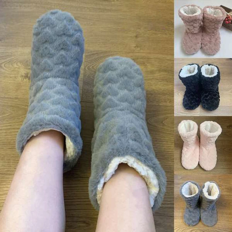 Men Women Thick Thermal Socks Auumn Winter Warm Household Plus Velvet Sleeping Anti Slip Floor Slipper Sock For Unisex