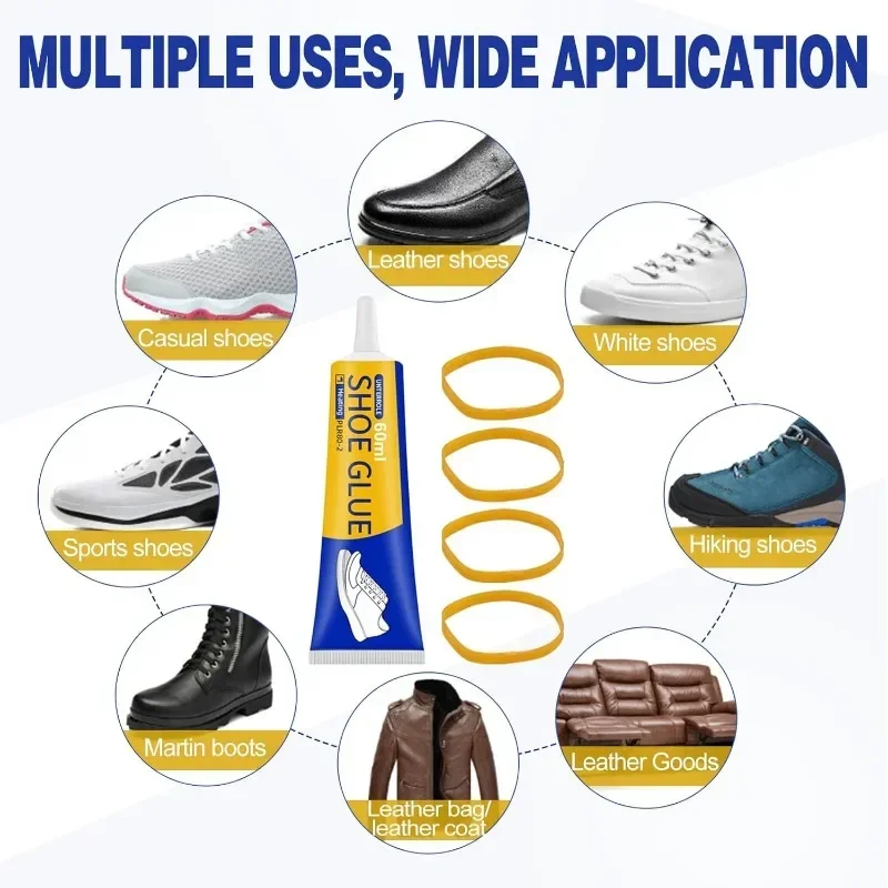 60/300ml Strong Shoe-Repairing Adhesive Universal Waterproof Shoe Leather Shoe Repair Glue Household DIY Handmade Repair Sealant