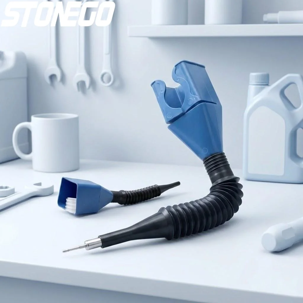 

No Drip Telescopic Flexible Funnel with Swivel Square Design for Oil Pouring Car Refueling Equipment