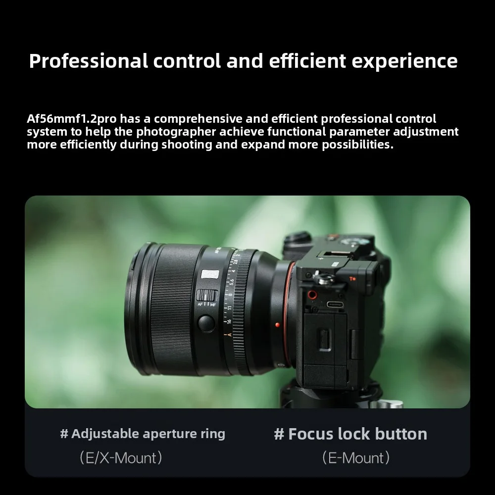 Viltrox 56 مللي متر F1.2 PRO التركيز التلقائي فتحة كبيرة كاميرات صورة عدسة ل Fujifilm XF سوني E ZV10 نيكون Z XT30II XS10 A7R A7M Z6